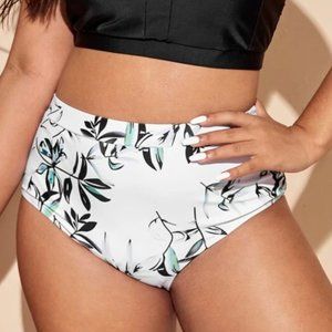Leaf Print High Waisted Bottoms